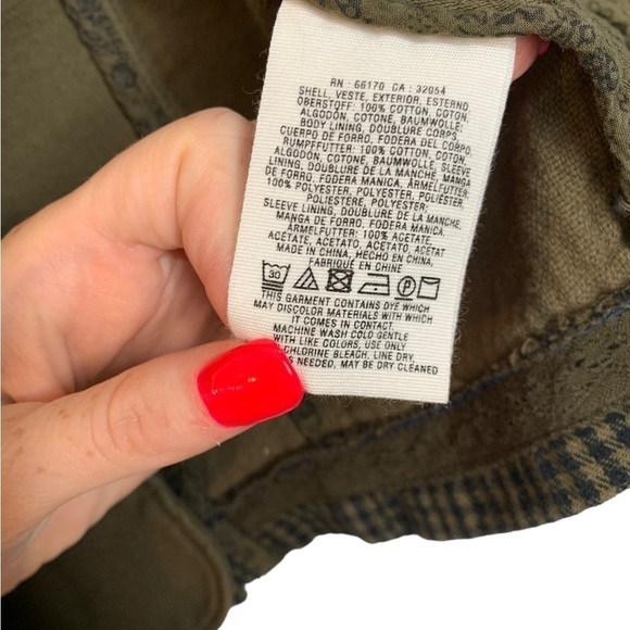 Anthropologie Hei Hei Delfine Dark Green Houndstooth Blazer Size 2 - Picture 7 of 10